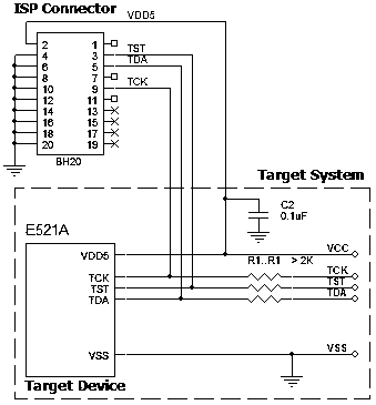 Connection for the Elmos E52x device