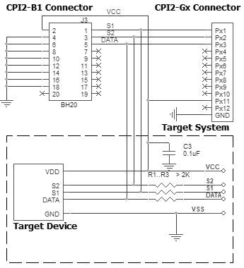 Connection for the Microchip HCS101/HCS201/HCS360/HCS361/HCS362 devices