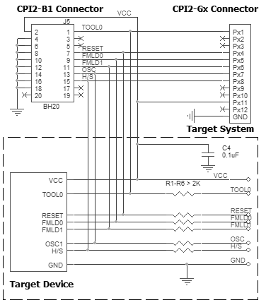 Connection for the NEC devices in one-wire UART mode
