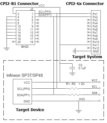 Connection for the Infineon SP37/SP40 devices